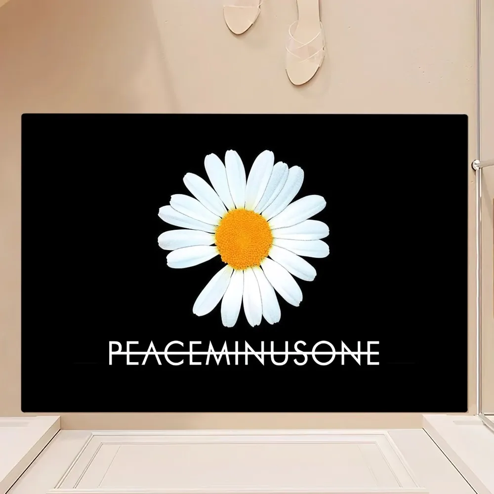 G-Dragon P-Peaceminusone Daisy Floor Mat Bedroom Kitchen Door Bath House Super Absorbent Foot Non-slip