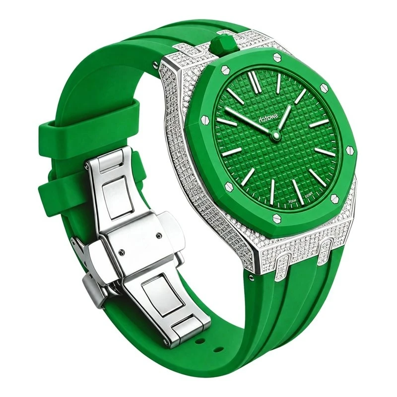 Replacement Band Watch Strap For Swatch X AP Royal Pop Pocket Case Stainless Steel Case With Silicone Straps Set