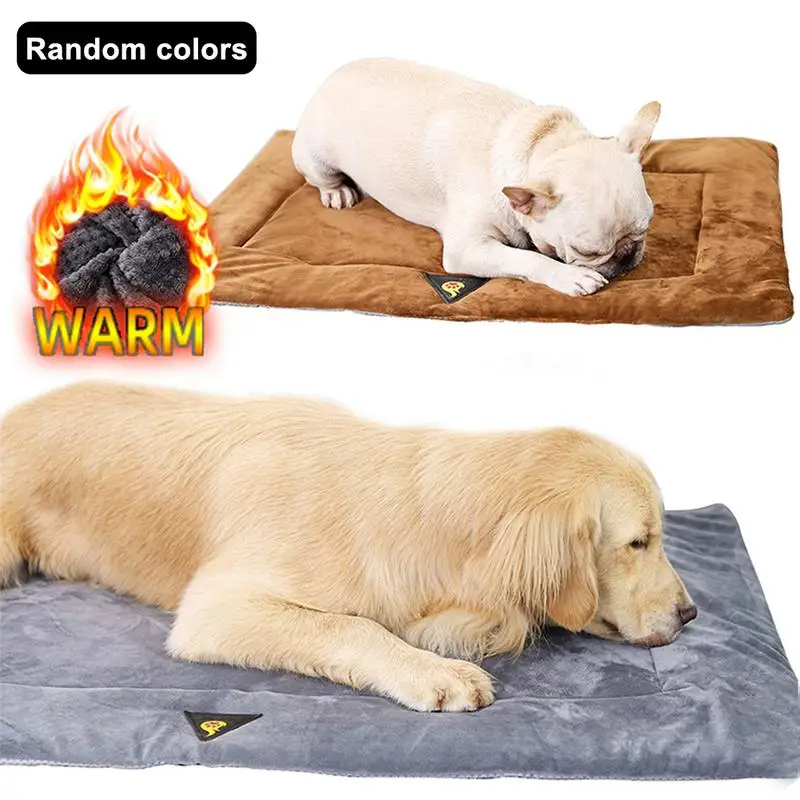 Self Heating Pet Pad Dog Bed Warmer Mat Flannel Dog Mat Elderly Pets Cat Warmer Winter Thermal Supplies Waterproof Warming Pads