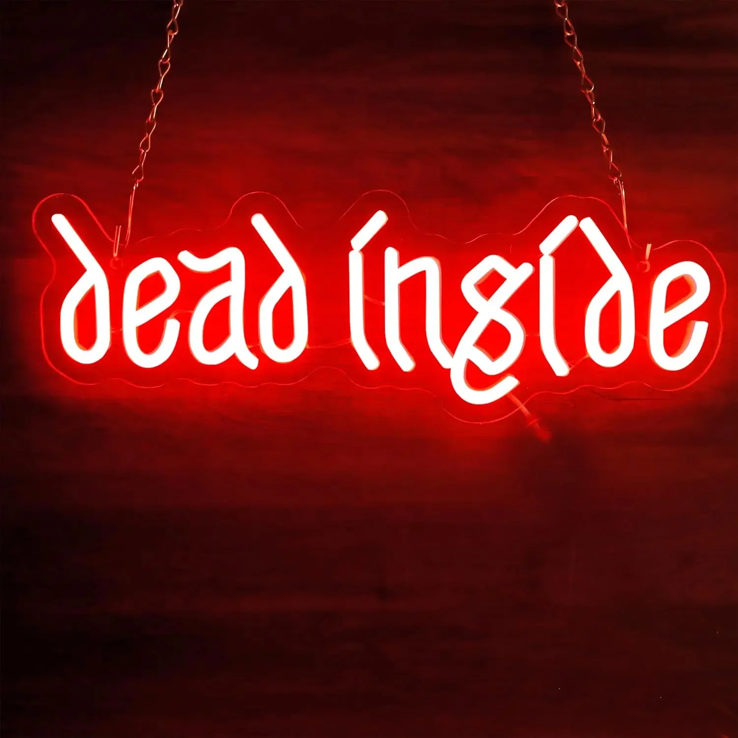 

Dead Inside Letter Neon Sign Led Lights Lamp Halloween Art Decor For Room Decoration Dimmable USB Lamp For Bar Club Wall Signs