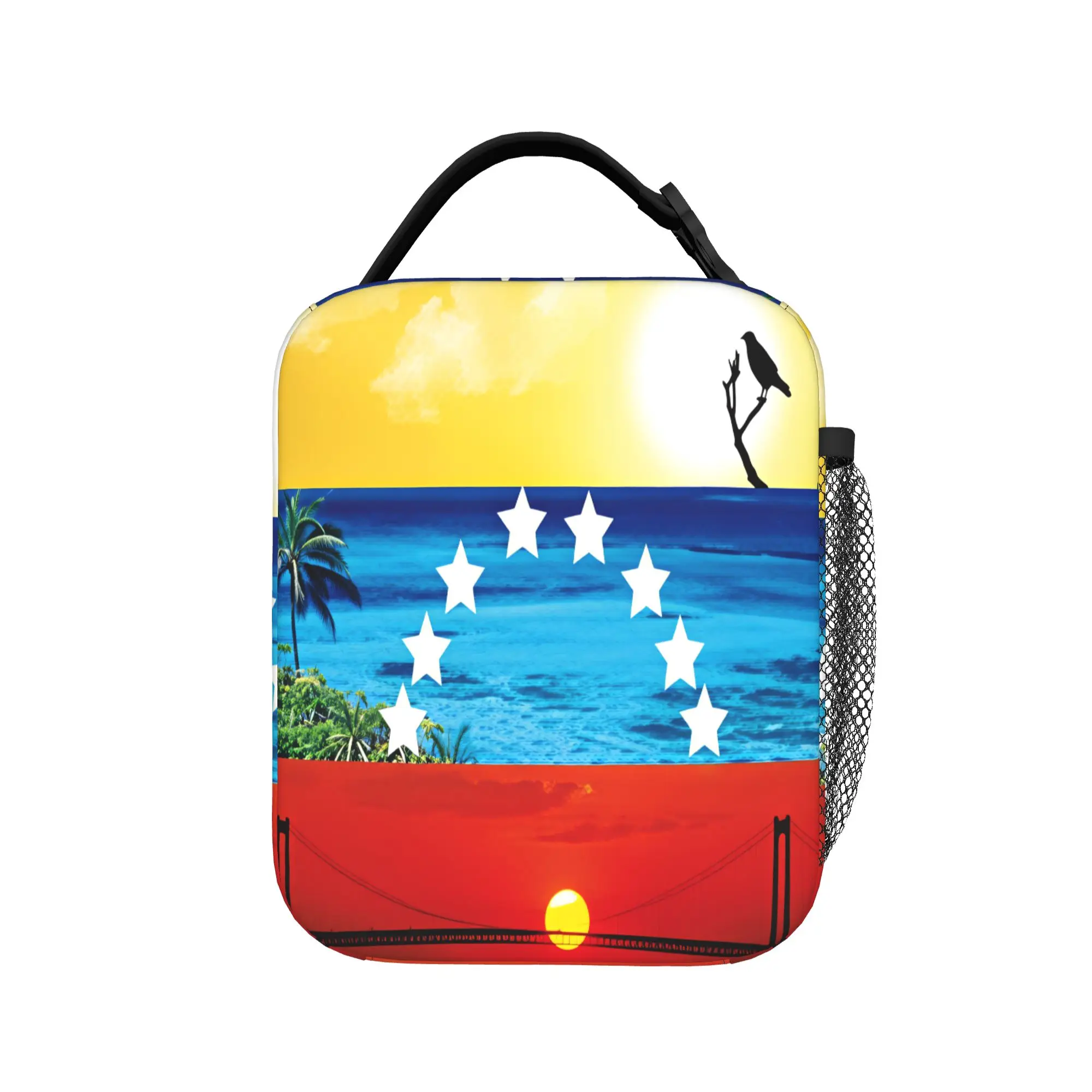 Venezuela Lunch Bag  Kawaii Lunch Box For Unisex School Portable Cooler Bag Waterproof Designer Thermal Tote Handbags