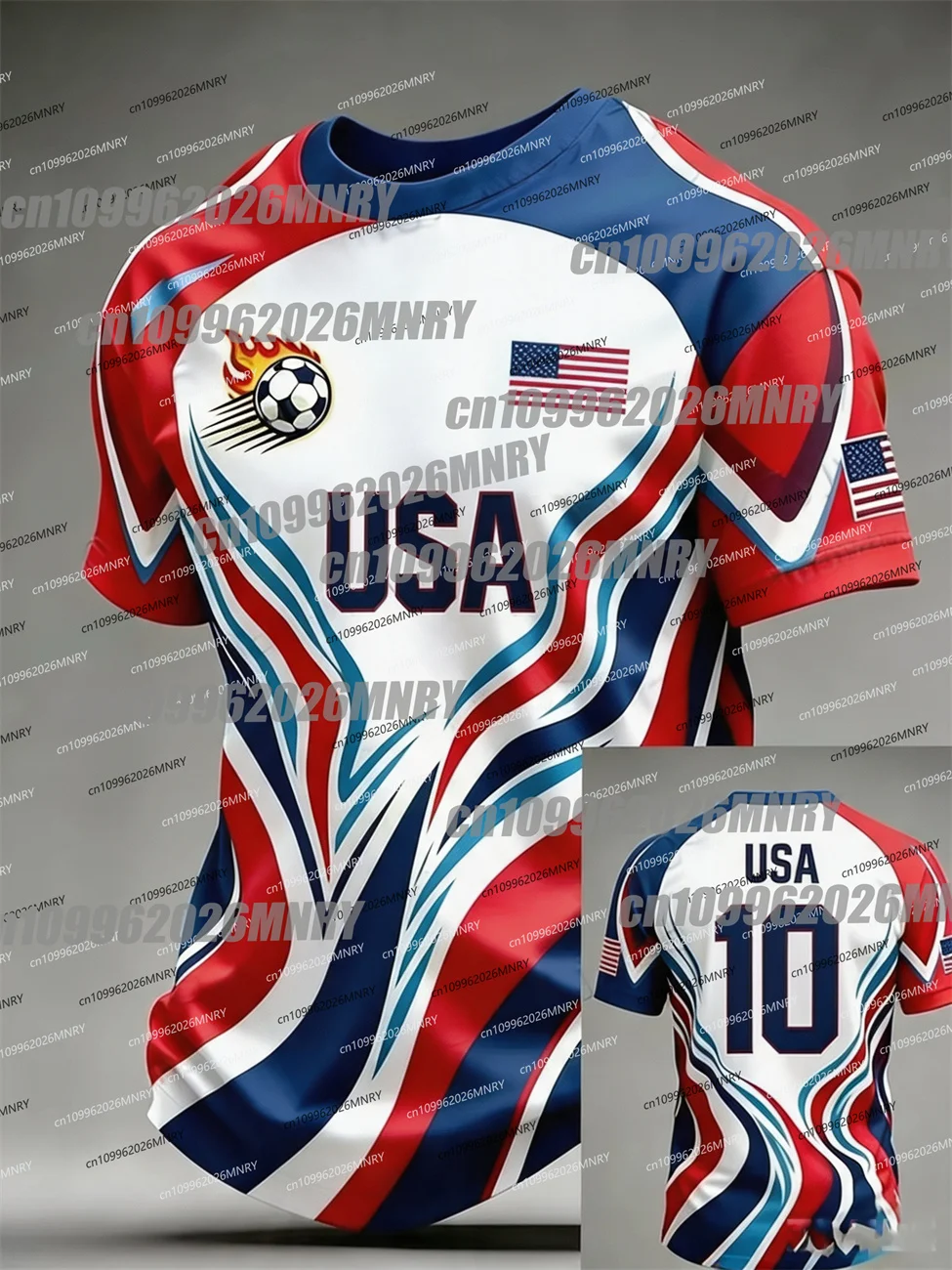 2026 Girls Tshirt America Soccer Jersey for Men Women USA Flag Youth Football Jersey Summer Parent-child Competition Training