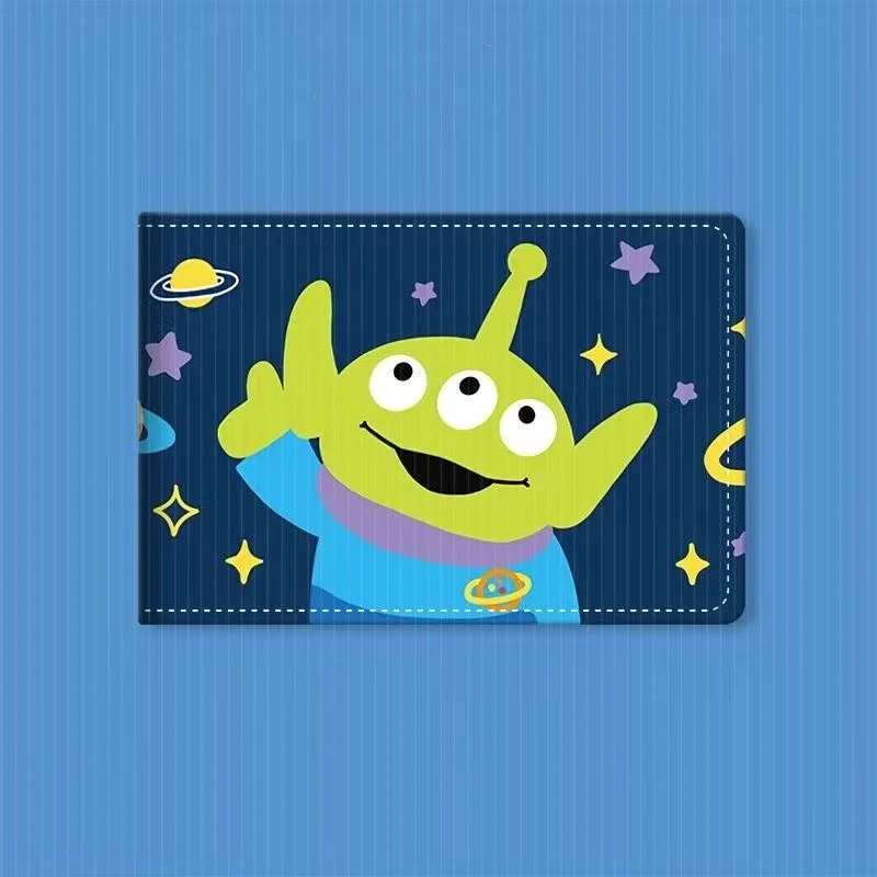 Étui de protection en cuir à motif de dessin animé Disney Alien Animation, planificateur de conduite de moto, périphérique, créatif, mignon, 2 en 1