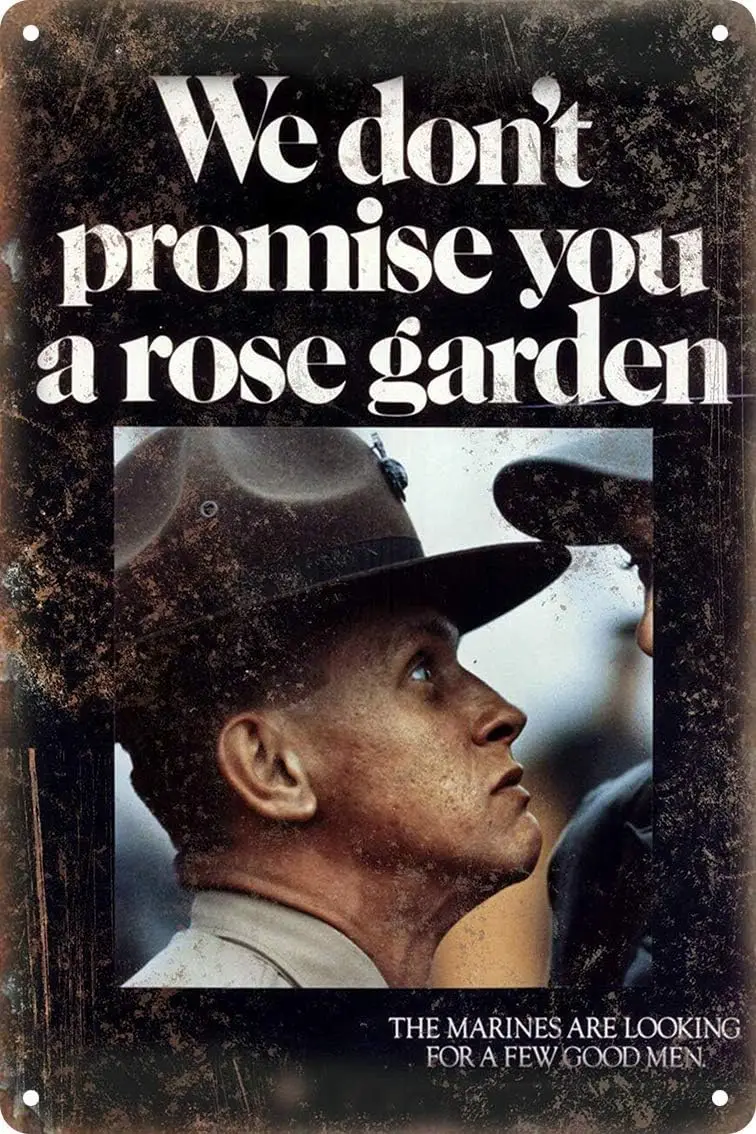 Vintage We Don’T Promise You A Rose Garden Recruitment Aluminium Metal Tin Sign  Home Poster Bar Pub Decor-aluminum