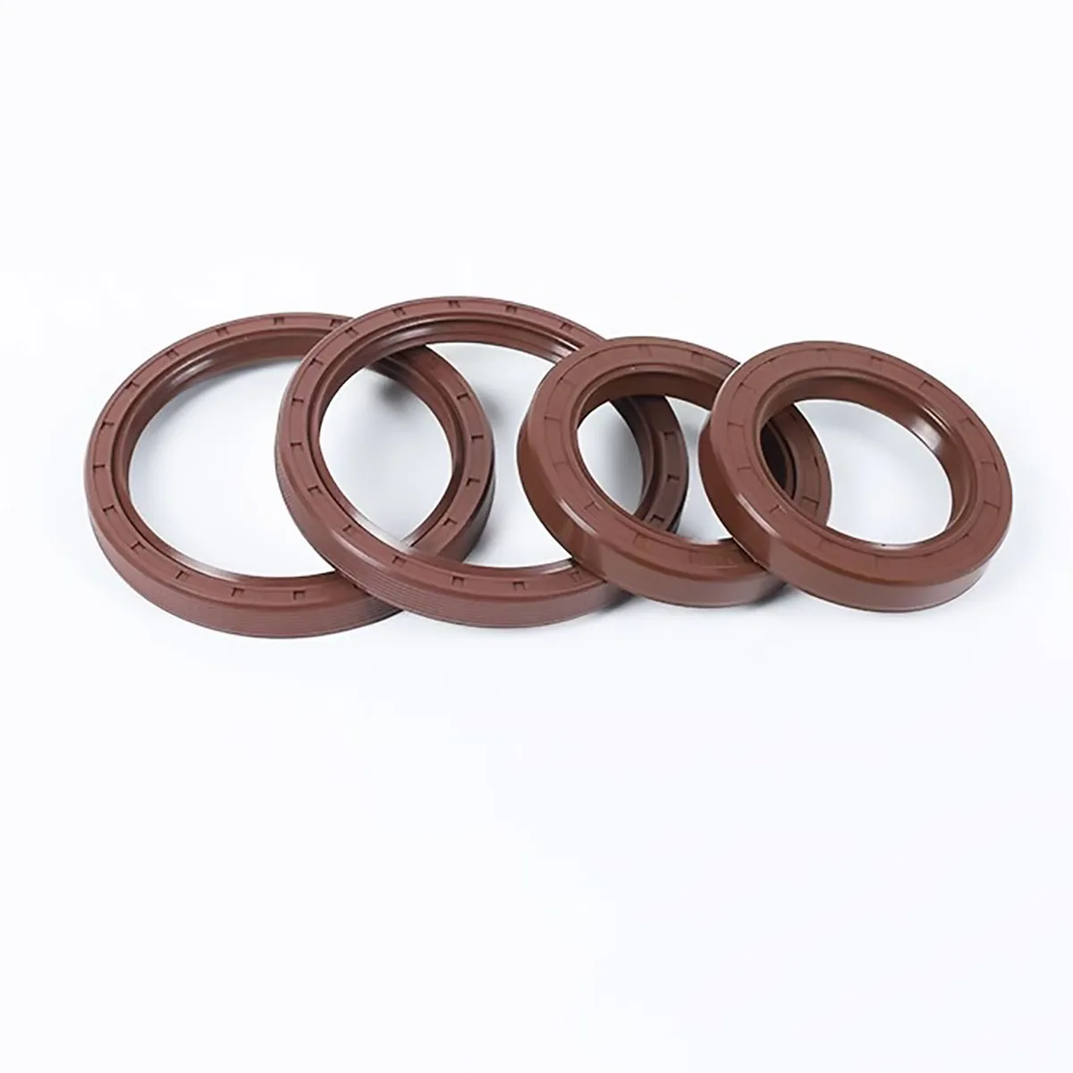 FKM Framework Oil Seal TC Fluoro Rubber Gasket Rings Cover Double Lip with Spring for Bearing Shaft ID 40/45/50mm