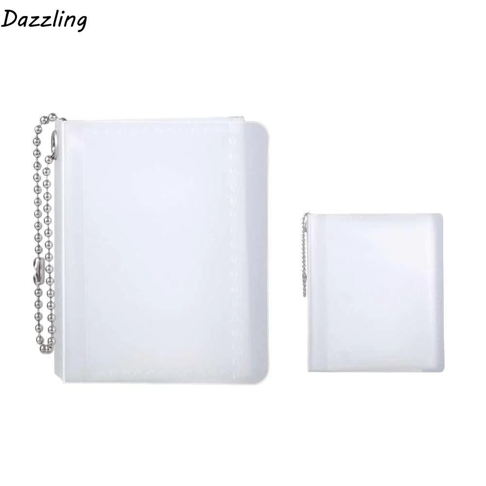 Fashion 2/3 inch Memory Gift Frosted cover Card Holder Photo Collection Key Chain Album Key Ring Bag Pendant Photo Album