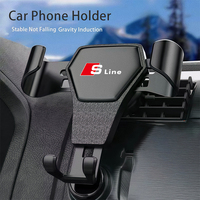 Gravity Car Phone Holder Air Vent GPS Stand Accessories For Audi S Line A3 A4 A5 A6 A1 A2 A7 A8 Q1 Q2 Q3 Q4 Q5 Q6 Q7 Q8 TT S5 B8