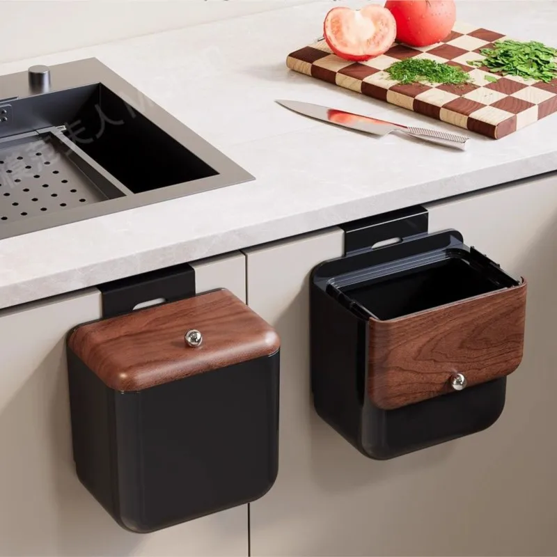 

Кухонный пластиковый мусорный бак, подвесной тип без изгиба, большая вместимость, ванная комната, гостиная, бесшовный мусорный бак для хранения ZG428