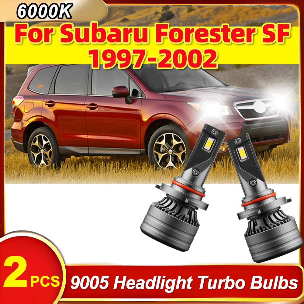 

2 шт., 12 В, 9005, яркие светодиодные лампы с высоким люменом, самые яркие обновленные 120 Вт, турболампы для фар Canbus для Subaru Forester SF 1997-2002