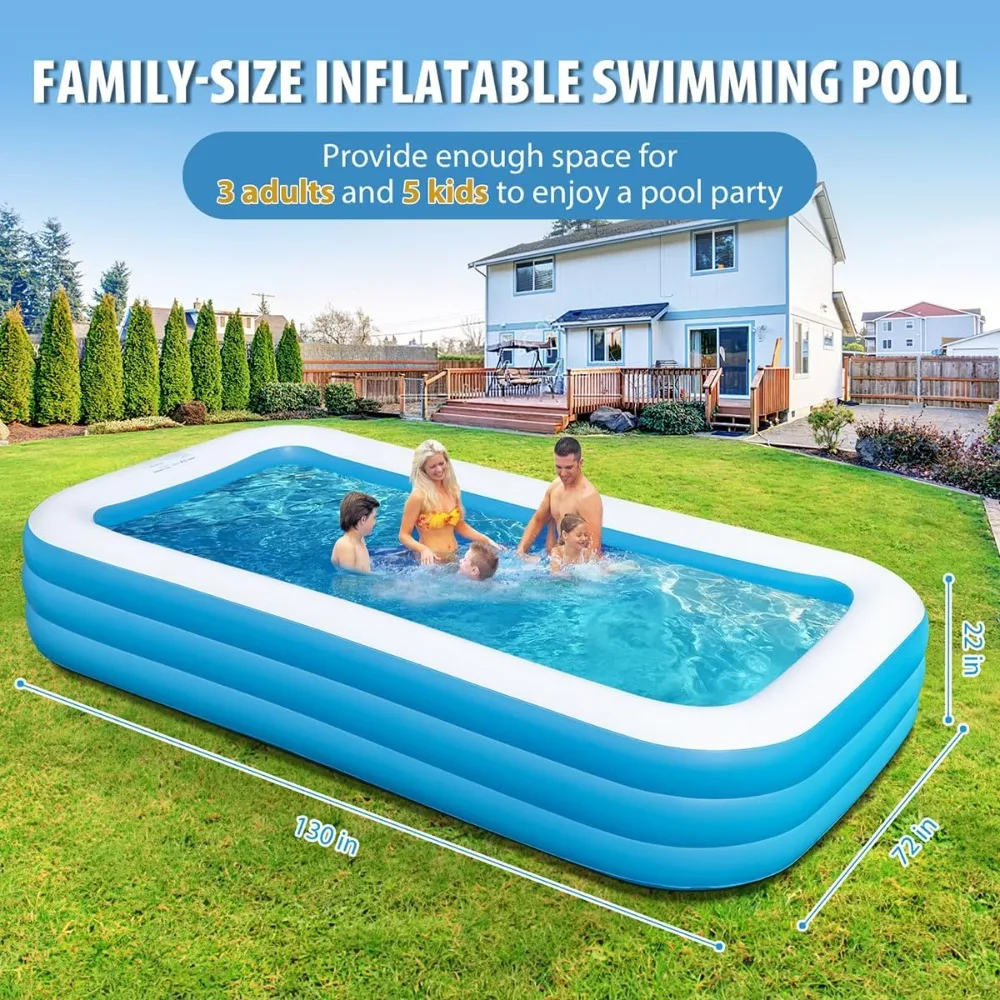 Inflatable Pool with Seat,130x72x22