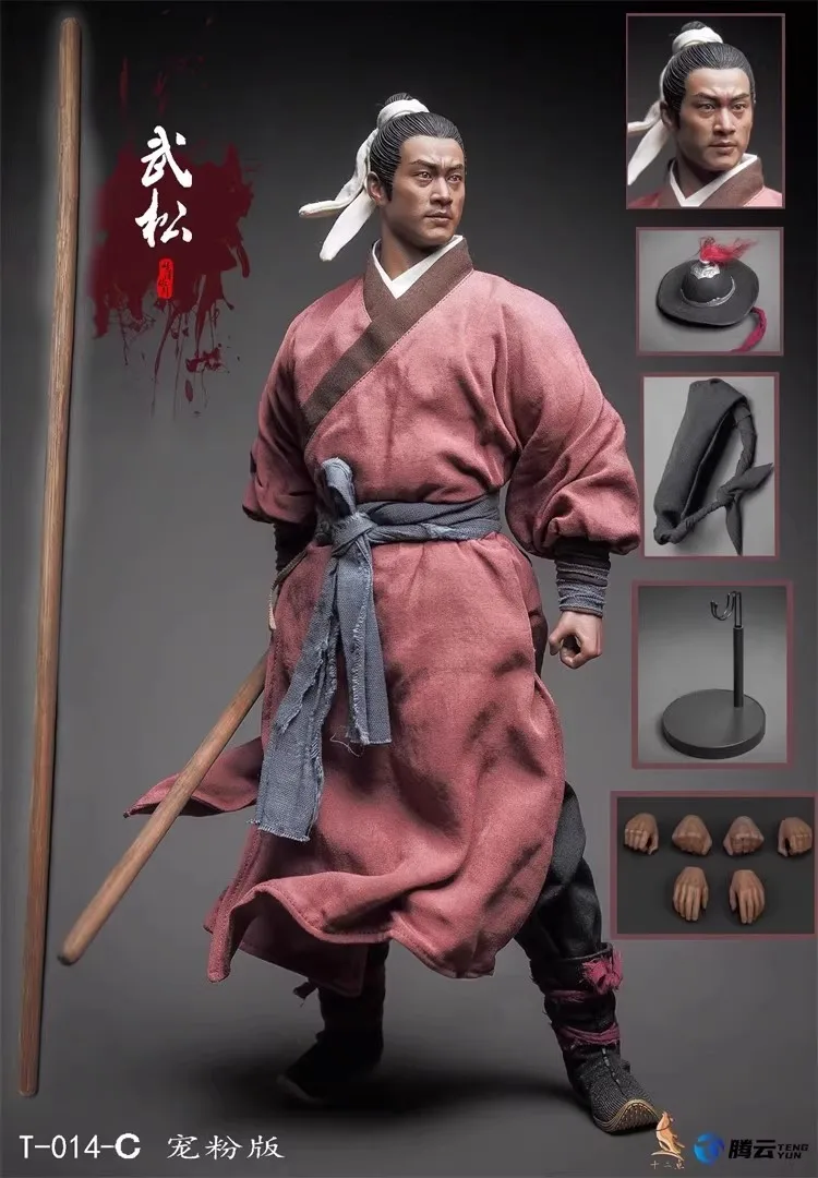 

Twelve O'clock T-014 C 1/6 Male Soldier Water Margin Wu Song Pet Fan Version Full Set 12'' Action Figure Doll Model Toy In Stock