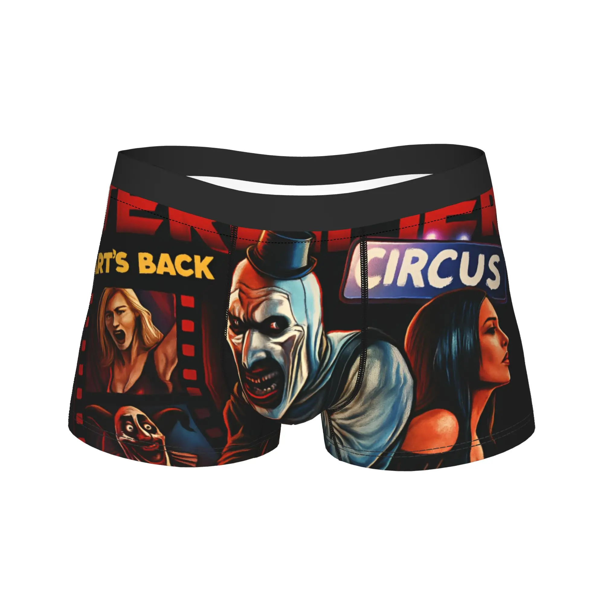 

Нижнее белье Horror Movie Terrifier, мужские шорты, эластичные трусы с качественным принтом, трусики большого размера