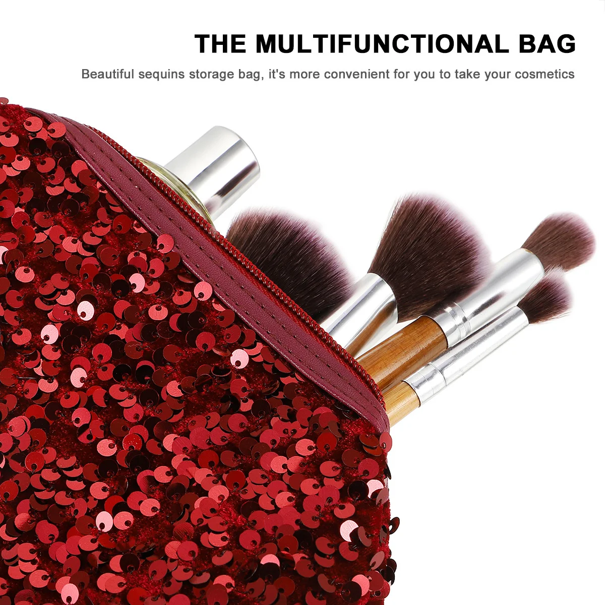 حقيبة ترتر مربعة متعددة الأغراض للسفر منظم مكياج محمول لتخزين أدوات الزينة بسعة كبيرة وخفيفة الوزن #5