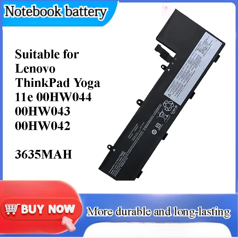 for Lenovo ThinkPad Yoga 11e Laptop Battery 00HW044 00HW043 00HW042 Replacement Rechargeable Li-ion Power Supply