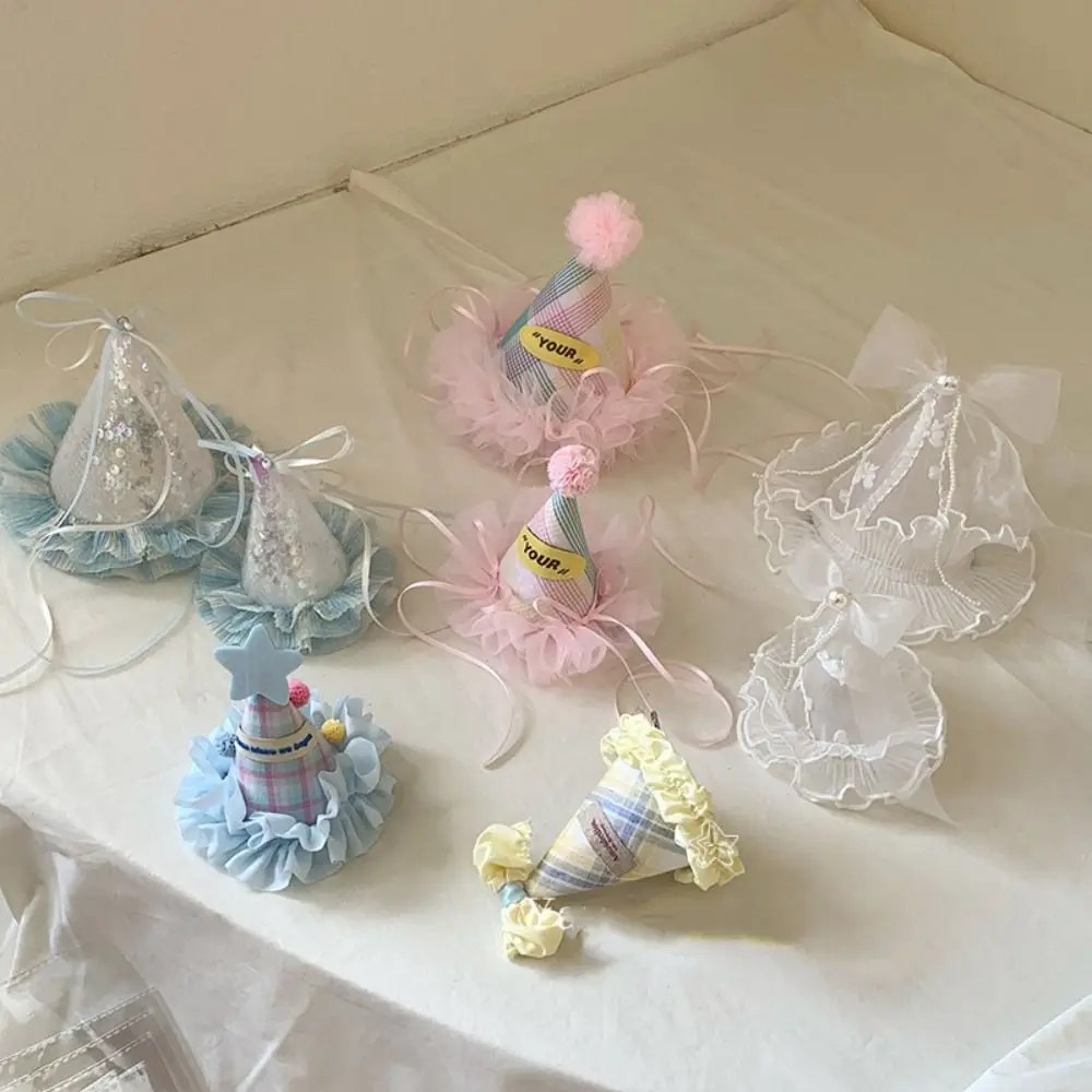 الترتر قبعة عيد ميلاد دبوس الشعر التطريز الدانتيل عيد ميلاد تاج حفلة عيد ميلاد الديكور هدايا عيد ميلاد قبعة عيد ميلاد