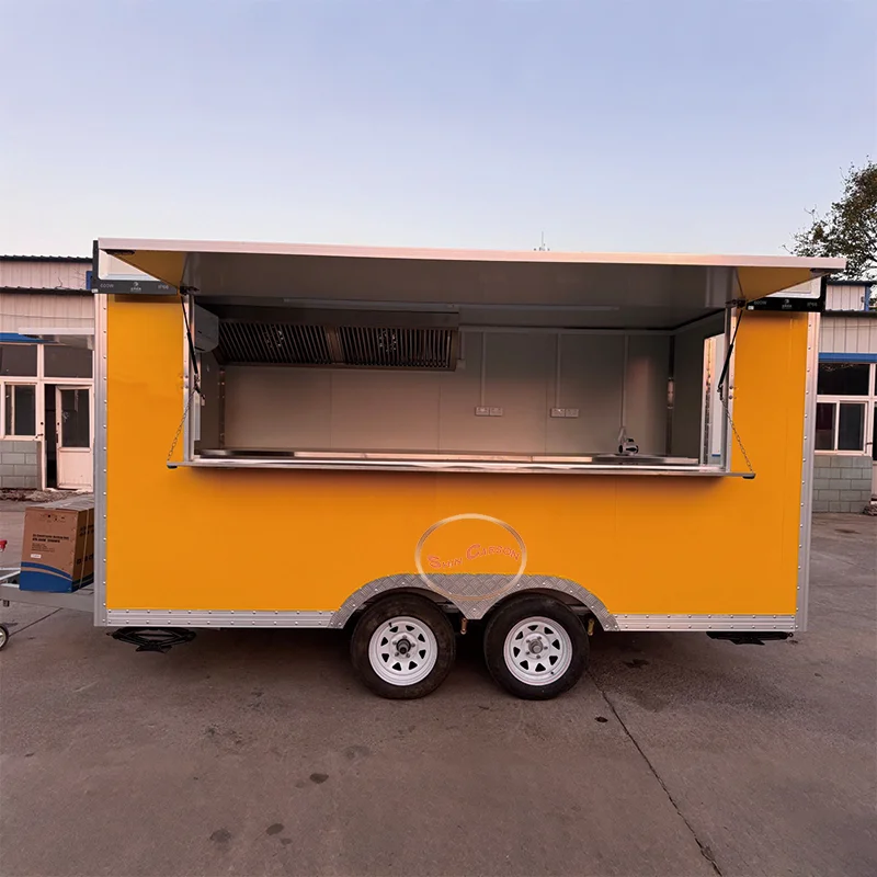 

Fully Equipped Taco Truck Mobile Kitchen Pizza Coffee Cart BBQ Mobile Food Truck Catering Food Trailers