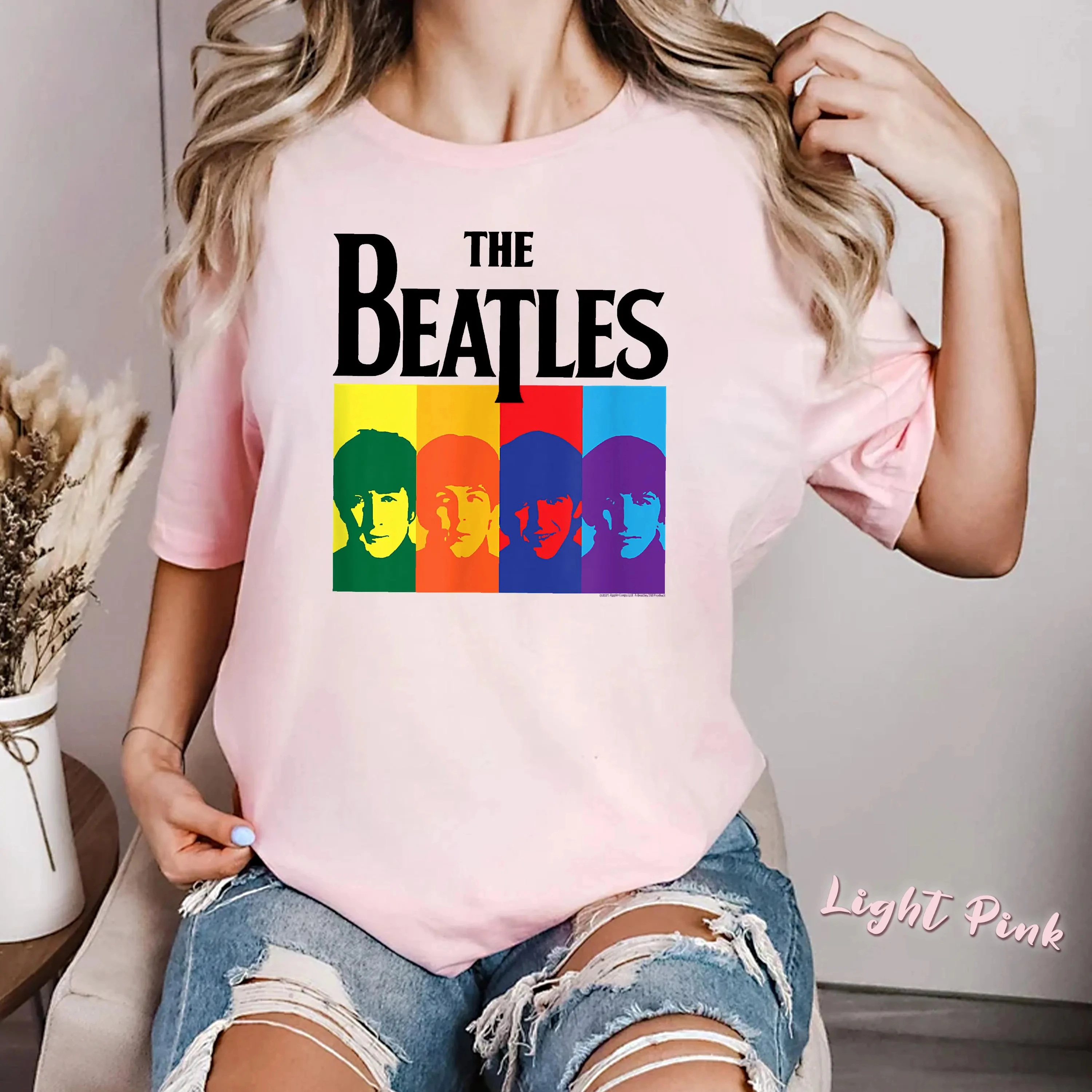 The Beatles 70s Retro Rock And Roll Graphic T‑Shirt, Men Women Casual O‑Neck Short‑Sleeve, Rock Fan Gift Streetwear Daily Top