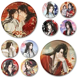 Heaven Official's Blessing Badge Hua Cheng and Xie Lian Cartoon Figure Brooch Pins for Backpack Accessories Jewelry Hat Backpack