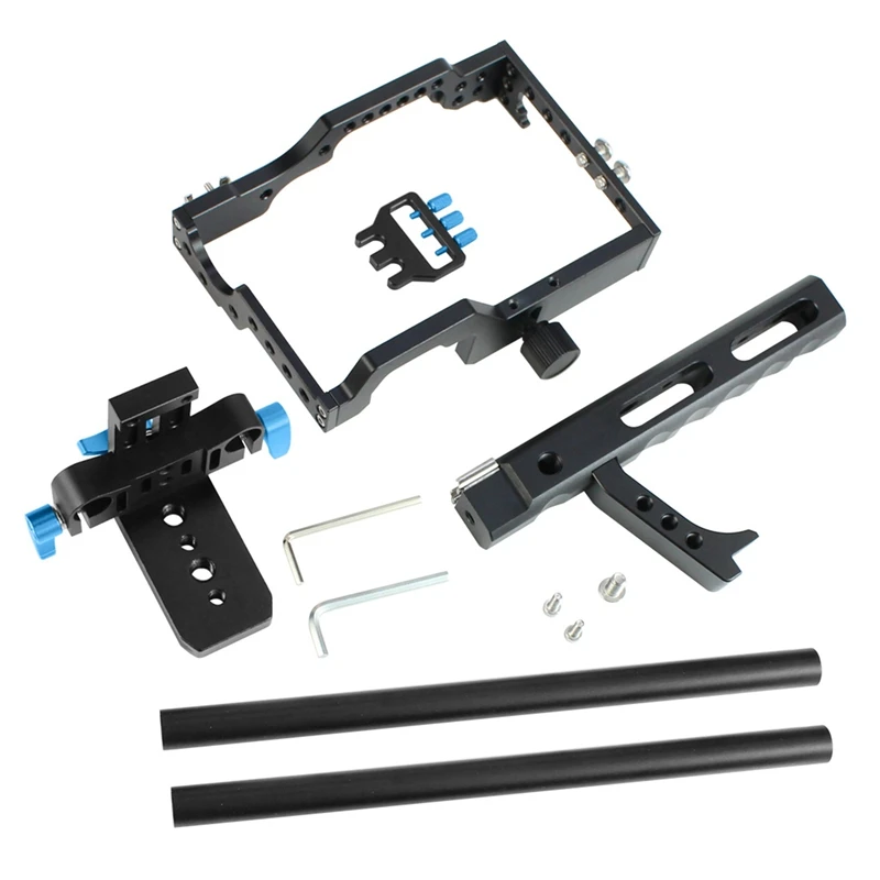 

C5 Camera Cage Rod Rail Rig Follow Focus Support Handle Grip Stabilizer For Sony A7II A7R A6300 A6500 A6000