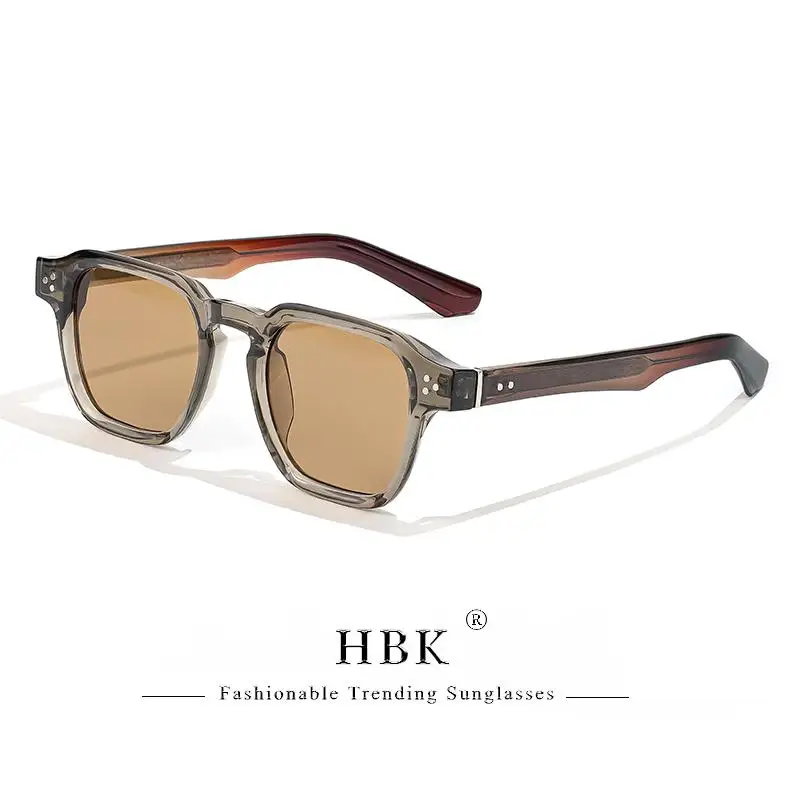 HBK Fashion Square Herren-Sonnenbrille Damen-Sonnenbrille mit Core-Einsatz-Bügel Luxusmarke Sonnenbrillen für Reisen, Strand, Party, Festival, Geschenke – Detail 27