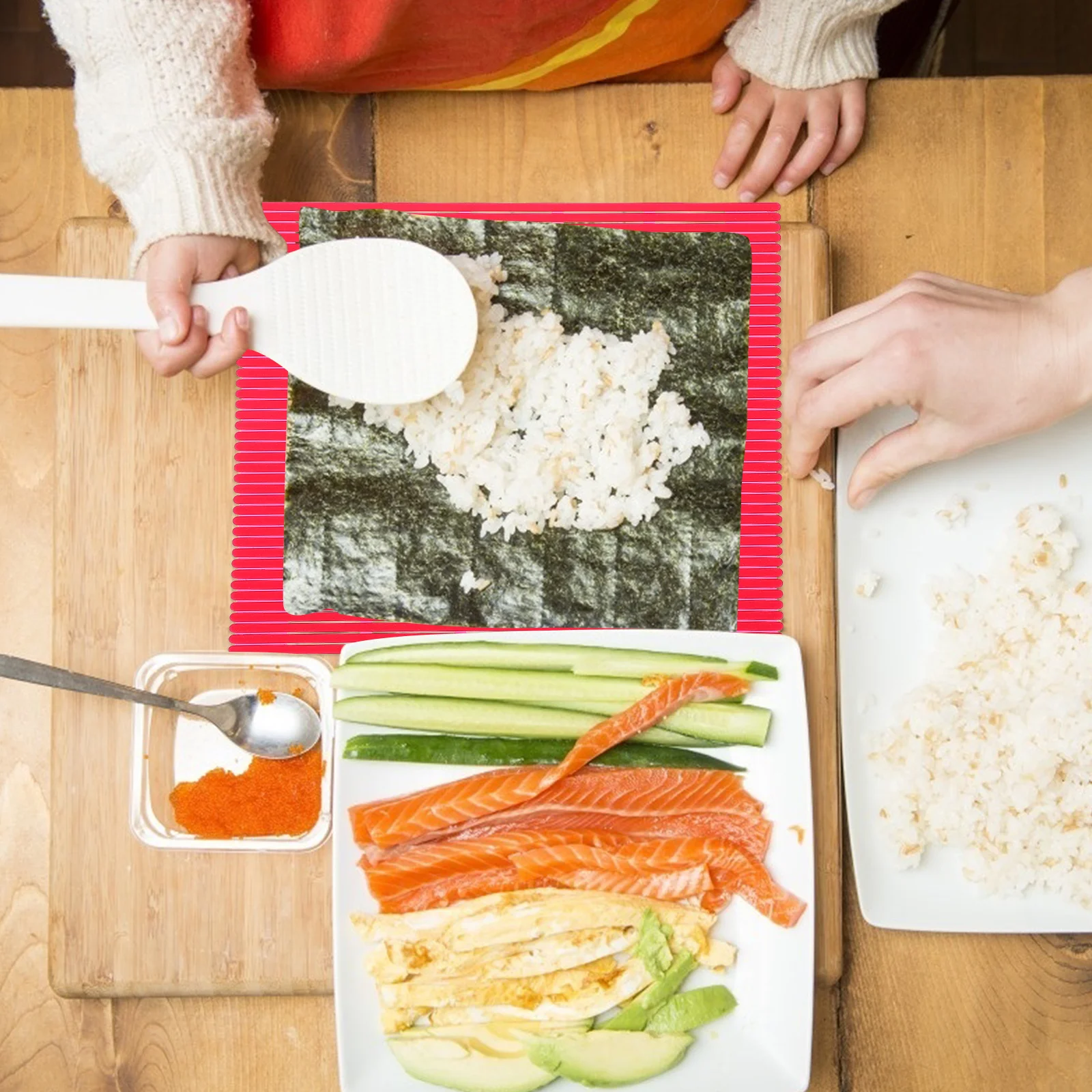 3 Piezas de Esteras para Enrollar Sushi de Primera Calidad, Cortina de Plástico Fácil de Limpiar, Herramienta para Hacer Sushi Casero, Gadget para Restaurante y Hogar, Esterilla para Enrollar Arroz