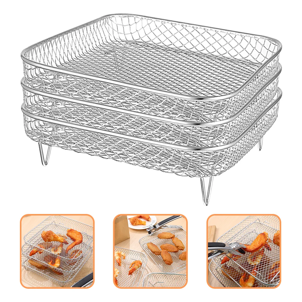 3 Pcs Indoor Dehydration Rack Dehydrator Stainless Grill Steel Sturdy Structure Grilling