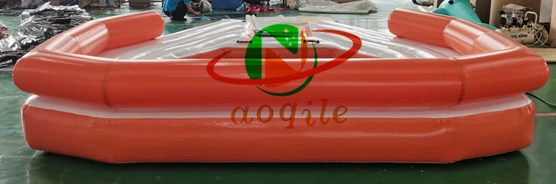 6-10 Person Inflatable Water Raft Pool Tropical Tahiti Ocean Floating Island, Large Inflatable Water Floating Islands