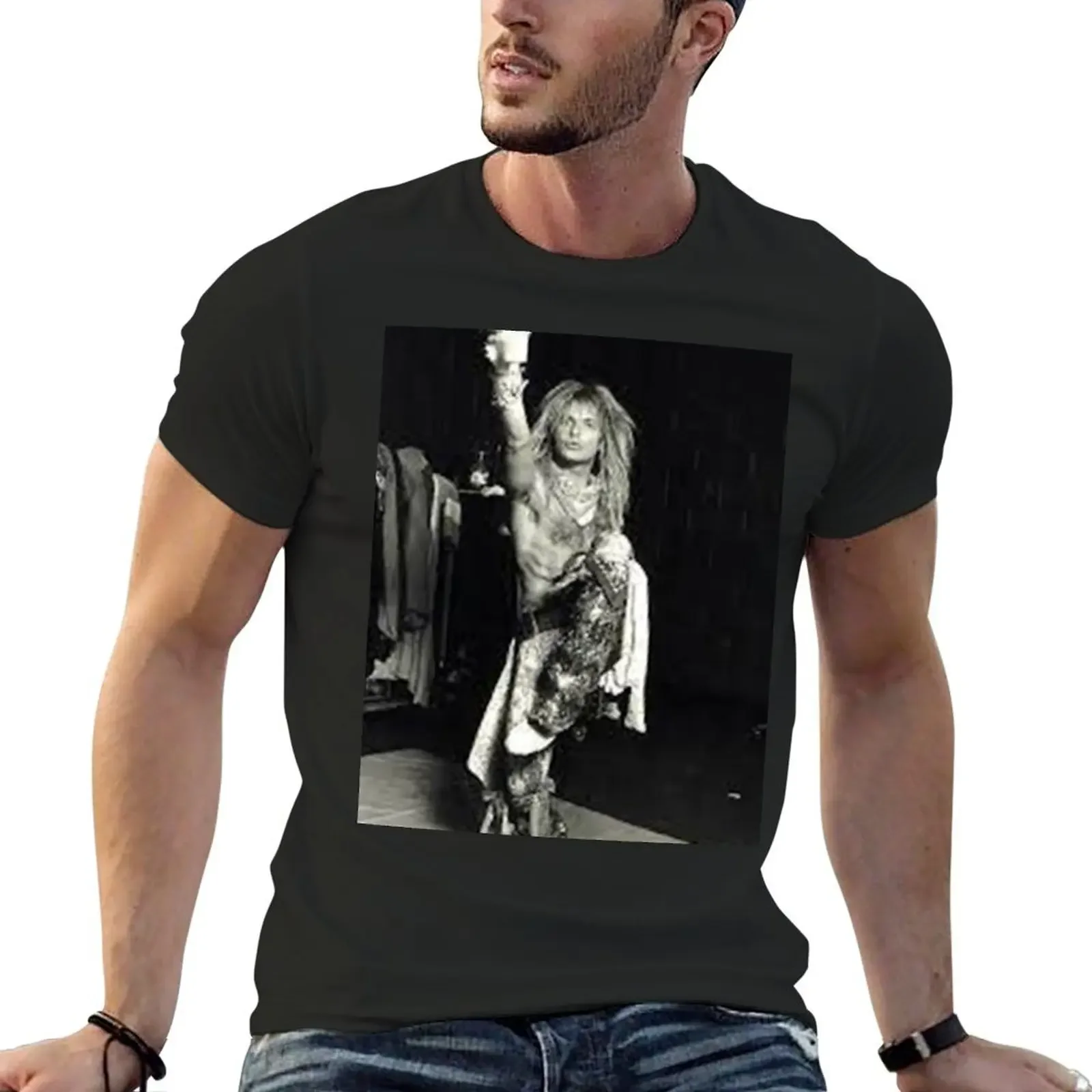 

David Lee Roth - Poster T-Shirt luxury designer cotton man t-shirts men t shirts high quality