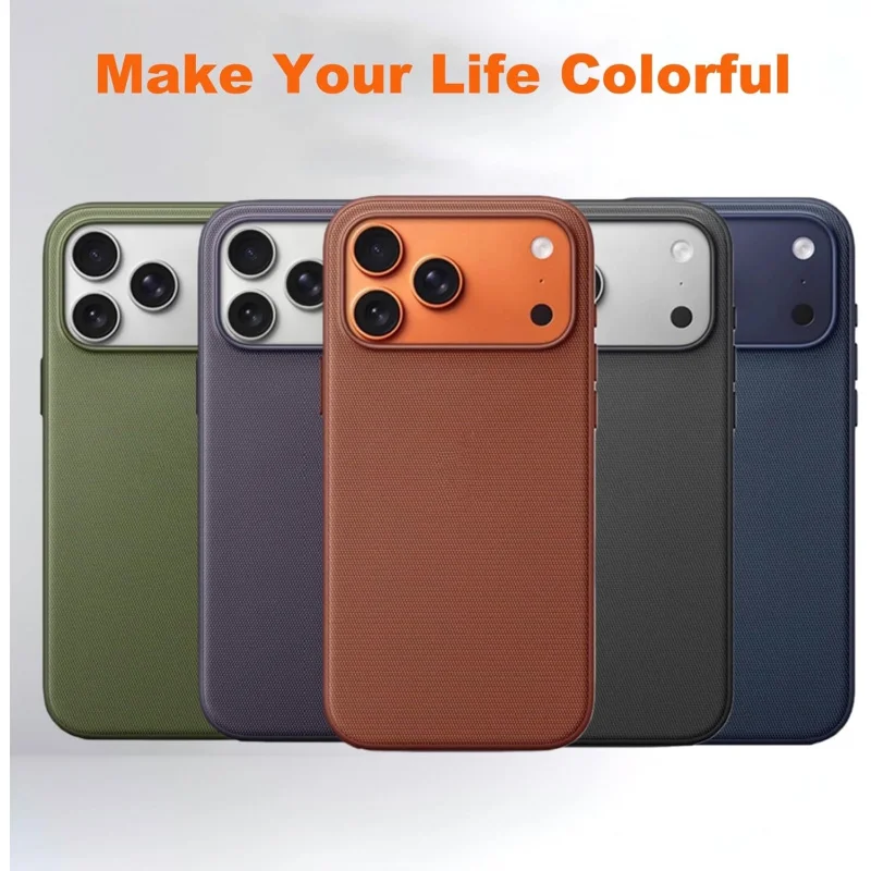 

Чехол для iPhone 17 Pro Max с MagSafe 2026, противоударный, противоскользящий, из премиальной тканой ткани