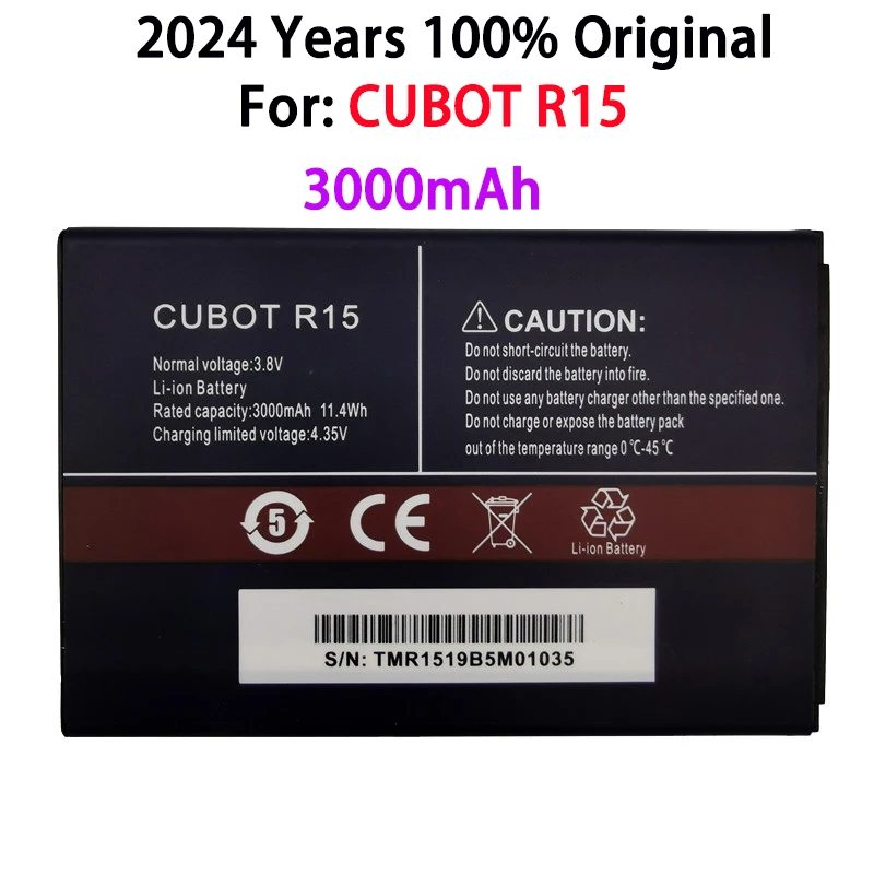 

2024 Years 100% Original CUBOT R15 Battery 3000mAh Replacement backup battery For CUBOT R15 Cell Phone Batteries Bateria