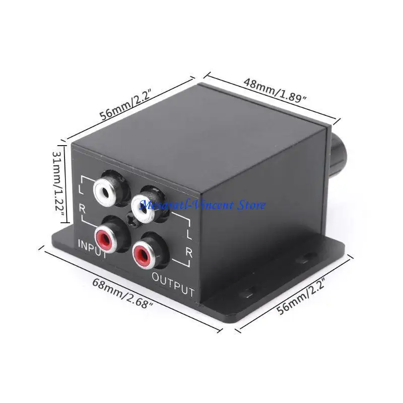 A70F Car Regulator Amplifier Bass Subwoofer Stereo Controller 4 RCA