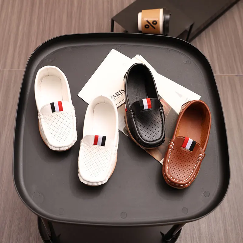 2026 Spring Autumn Boys Loafers Kids Casual Shoes for Students UK Style Fashion Soft Slip-on Classic Flats Spring New Moccasins
