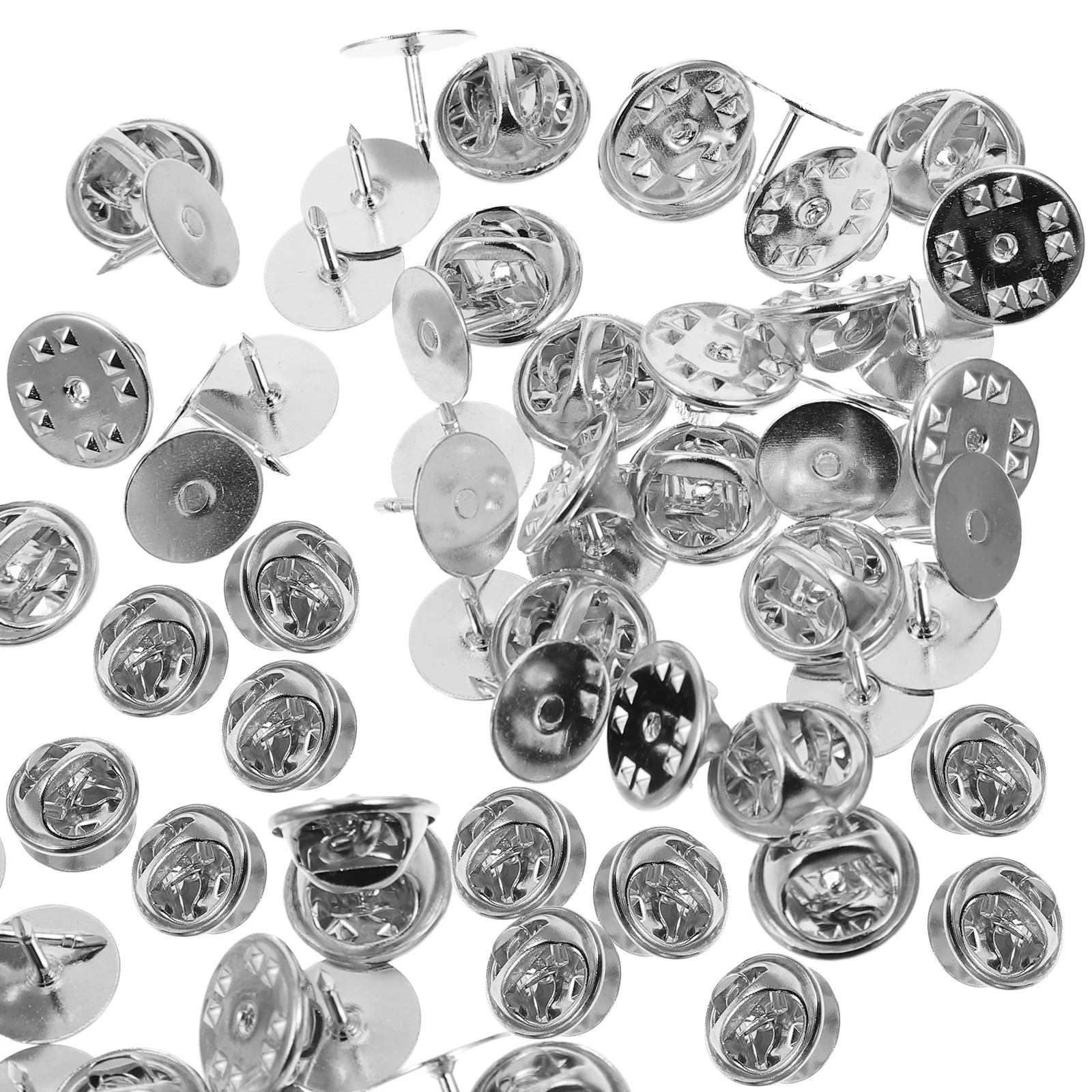 

50Sets Lapel Pin Backs Locking Clutch Pins High Durability Copper Build Easy Grip Compact Design for Tie Tack Badge Jewelry DIY