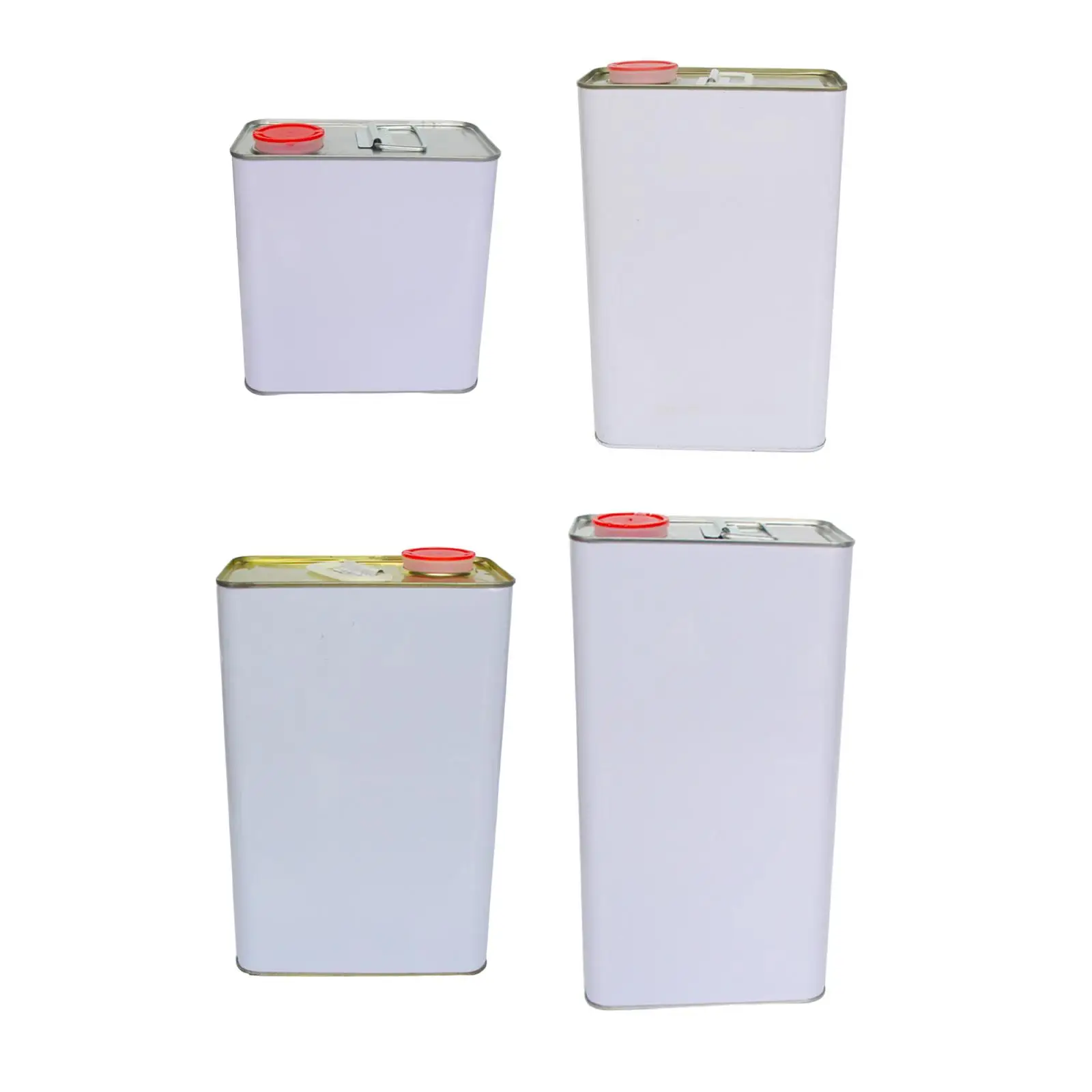 Metal Paint Storage Container Rectangular with Handle Secure Lid for Paints Solvents Varnishes and Craft Projects