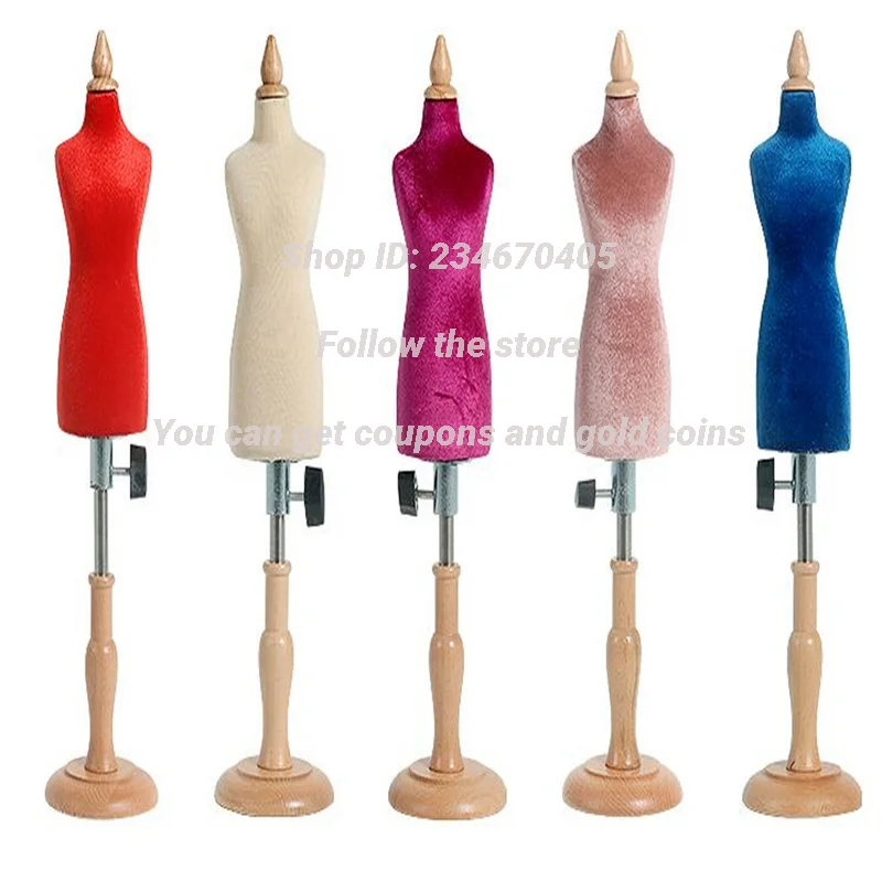 

Female Half Body Cloth Mannequin,Scale Teaching Tailor,Wood Manikin Disk Base, Can Pin, Professional, 1/4 Sewing Jewellery, E154