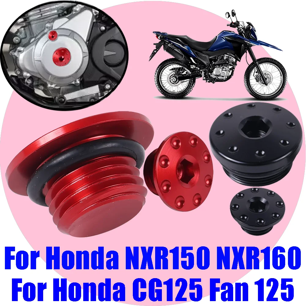 Para Honda NXR150 NXR160 Bros NXR 160 150 CG125 Fan 125 Acessórios para Motocicletas Tampa do Buraco do Plugue de Sincronização do Motor Tampa do Parafuso do Cárter