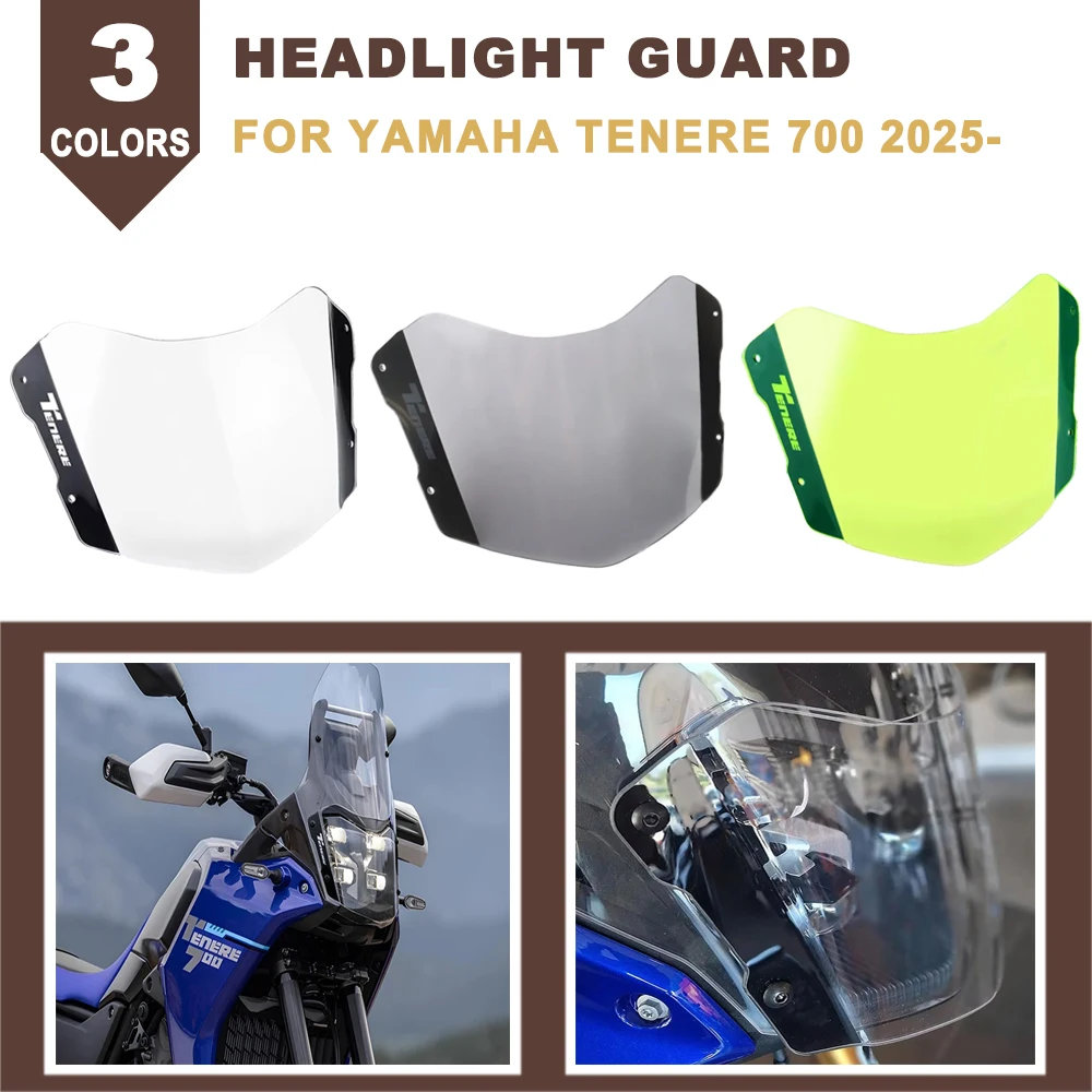 

Motorcycle Acrylic Headlight Head Light Guard Protector Front Headlamp Cover For YAMAHA Tenere700 Tenere 700 Rally 2025-