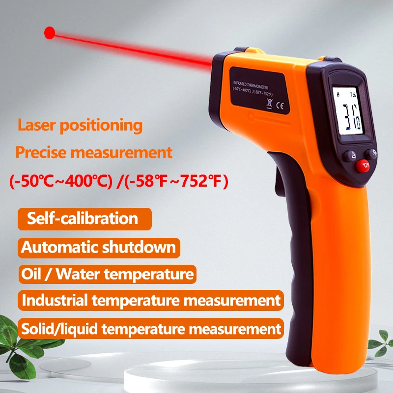 

CX6000 Digital Infrared Thermometer -50~400℃ Temperature Meter Non-contact Pyrometer Tester IR Hygrometer Industrial Tool