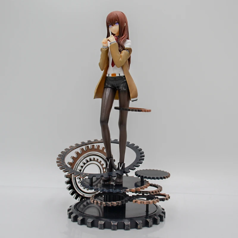 18cm Steins Gate Anime Girl Figure Makise Kurisu Action Figure Steins;Gate Kurisu Makise Figurine Collectible Model Doll Toys