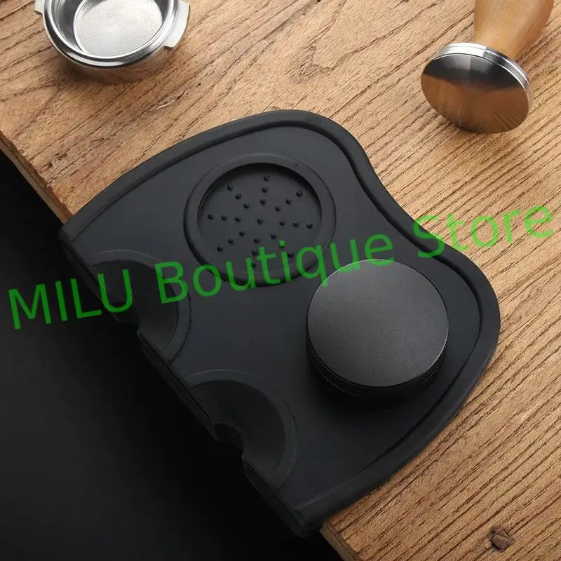 Coffee non-slip powder pad handle hammer silicone storage round cloth bar corner seat universal accessories