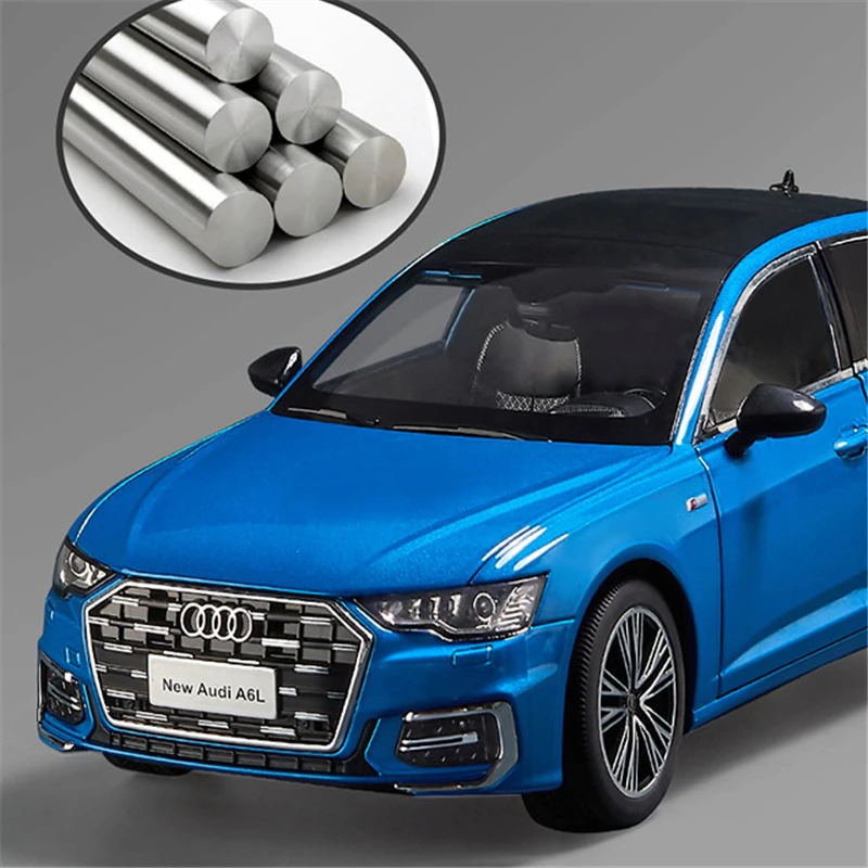 1:18 AUDI A6 Alloy Car Model Diecasts Metal Vehicles Car Model Simulation Sound and Light Collection Boys Toy For Childrens Gift