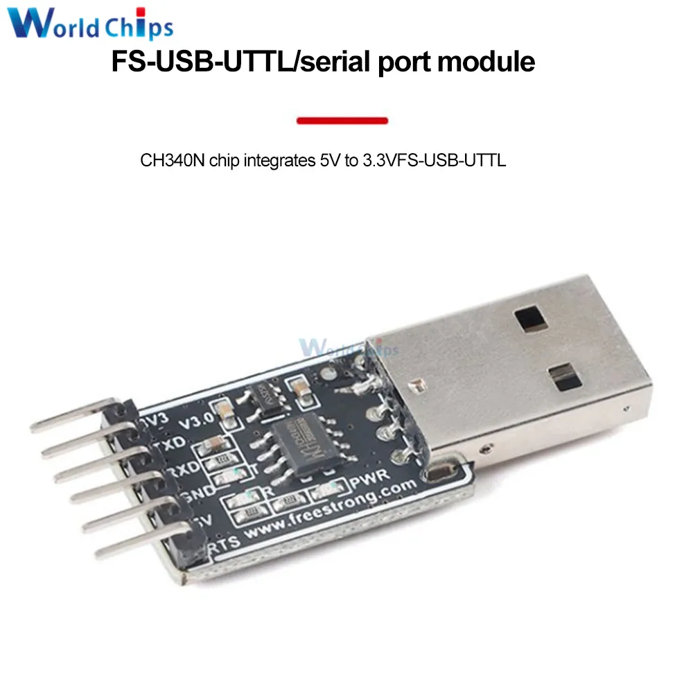 CH340 Geïntegreerde Module CH340N Usb Naar Ttl Seriële Poort Module 5V Naar 3.3V Converter Adapter Debuggen Downloaden Voor microcontroller