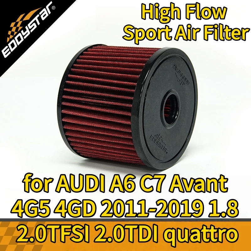 

High Flow Sport Air Filter for AUDI A6 C7 Avant 4G5 4GD 2011-2019 1.8 2.0TFSI 2.0TDI quattro Washable Racing Intake Filters