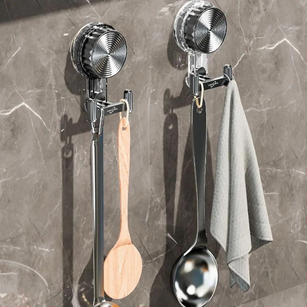 Traceless شفط كأس هوك الحرة اللكم مقاوم للماء الدورية خطاف ملابس هوك مزدوج فراغ جدار هوك مفاتيح الملابس #5