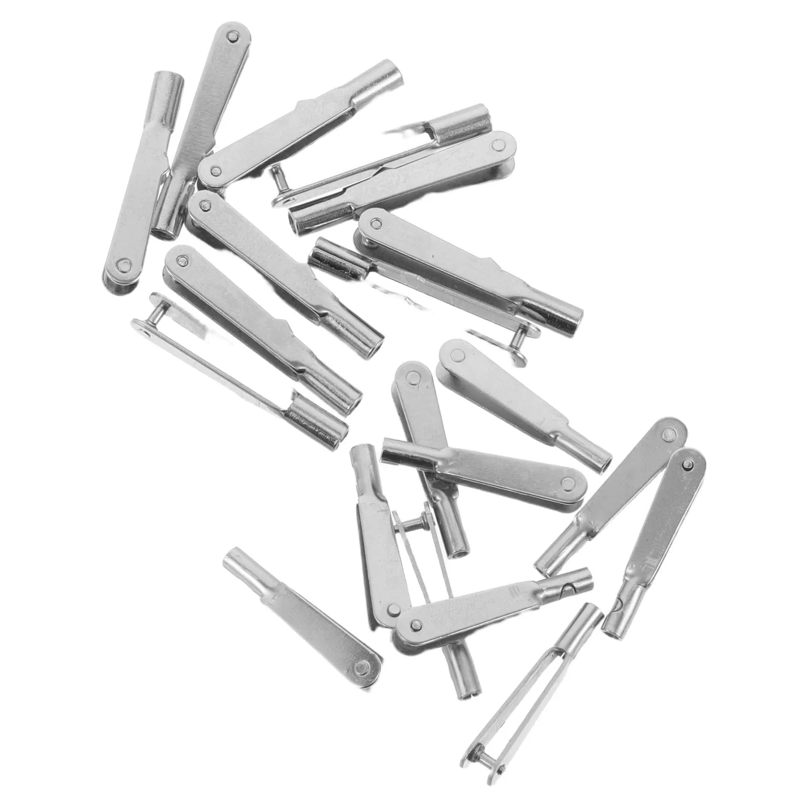 20Pcs Rc Airplane Arm Fixing Clips Metal Self Locking M2 Thread Snap Click Wing Fasteners Silver Clip Fasteners Metal