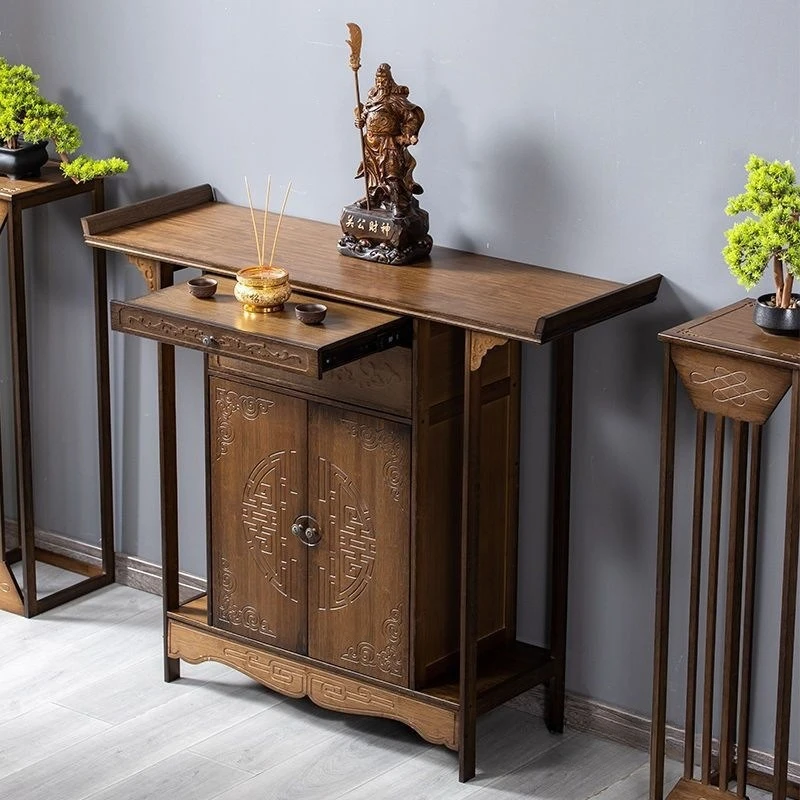 

Solid wood table household Buddhist table simple cabinet Chinese style
