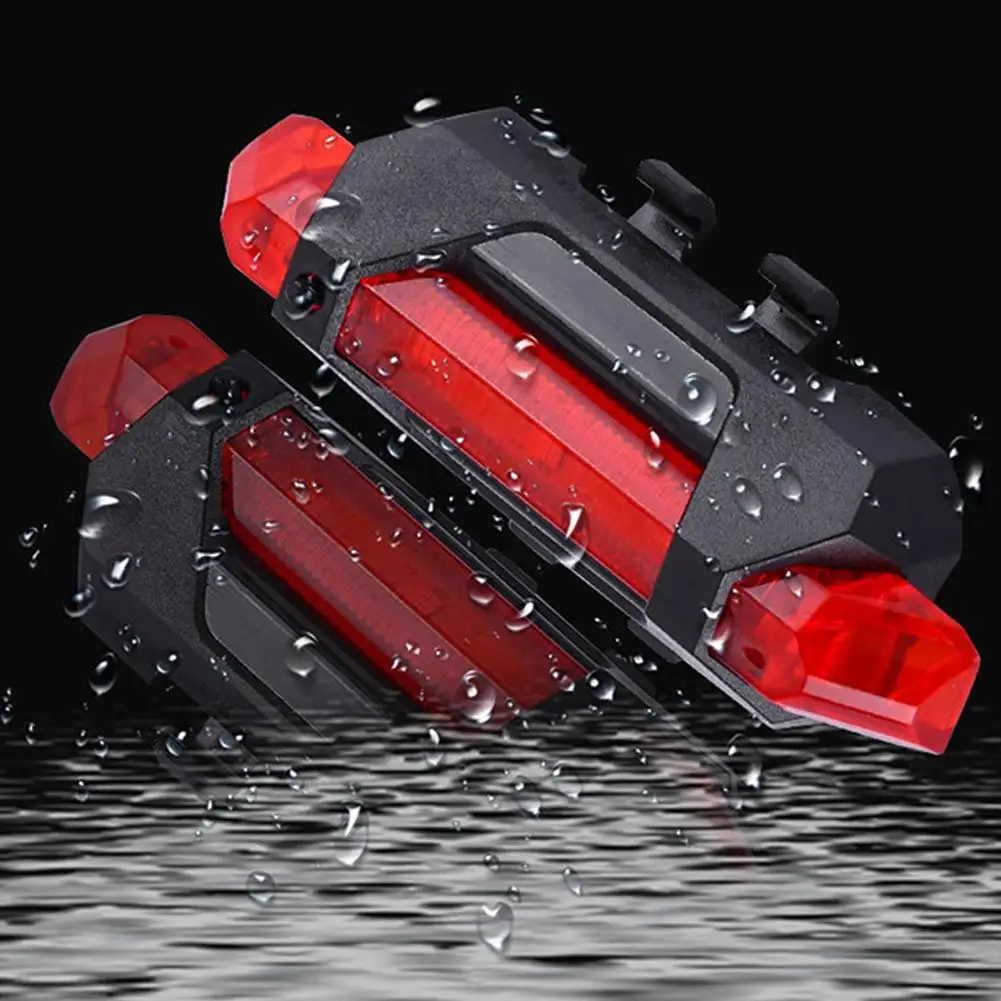 Akumulator USB wodoodporny lampa rowerowa górski ostrzegawczy na rowerze tylne światło rowerowe LED tylne światło rowerowe akcesoria rowerowe