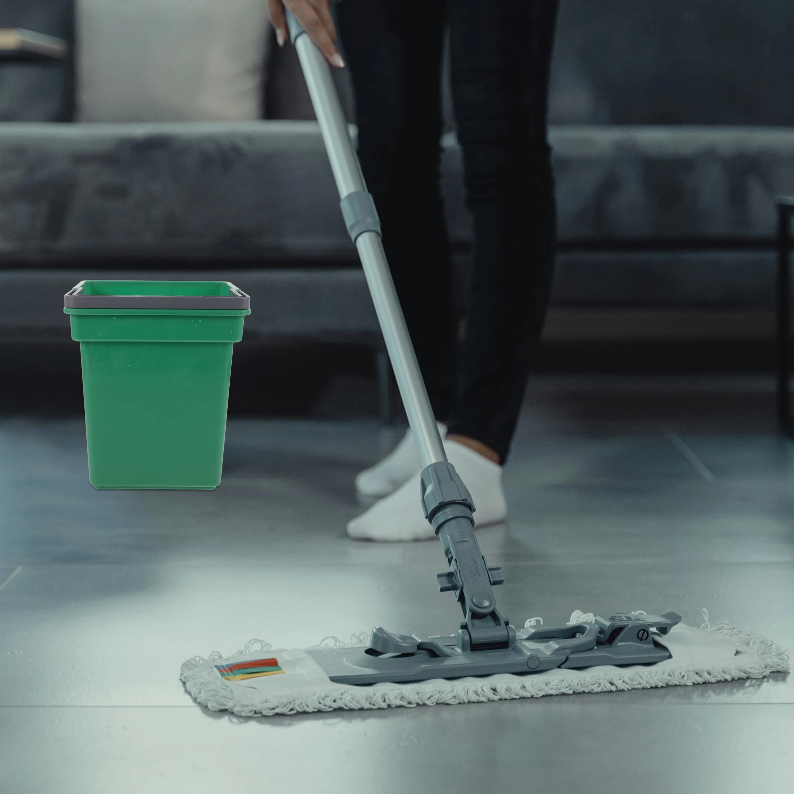 

Cleaning Bucket Home Portable Mop Plastic Bucket with Handle for Office School Commercial Use Water Storage Gardening