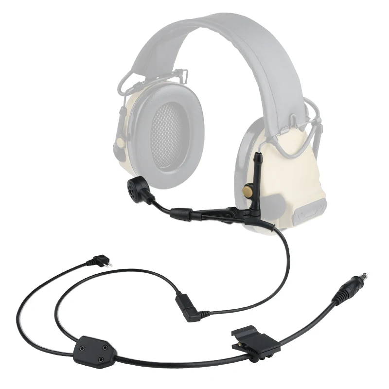 WADSN C3 سماعة نسخة لاسلكية كابل الميكروفون الاتصالات التكتيكية الصيد اطلاق النار سماعات PTT دفع إلى الحديث ملحق #6