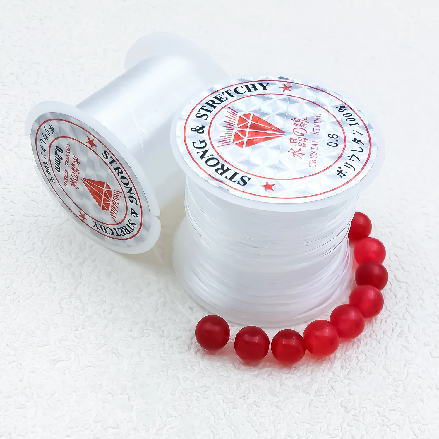 20pcs Transparent White Crystal Fishing Line is Suitable For DIY Bracelet Necklace Jewelry Connecting Line
